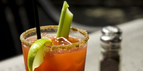 Fresh Caesar or Bloody Mary Cocktail drink
